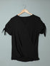 Elegant Solid Color Draped Blouse