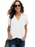 Elegant Solid Color Draped Blouse