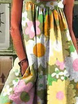 Floral Print Wide Leg Jumpsuit for Women