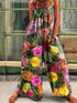 Floral Print Wide Leg Jumpsuit for Women