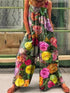 Floral Print Wide Leg Jumpsuit for Women