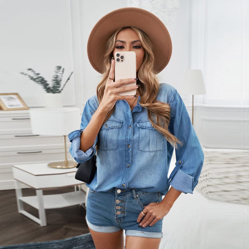 Distressed Denim Shirt
