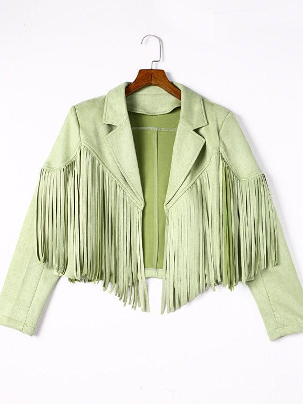 Women's Tassel Detail Suede Jacket