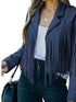 Women's Tassel Detail Suede Jacket