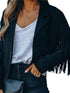 Women's Tassel Detail Suede Jacket