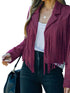 Women's Tassel Detail Suede Jacket
