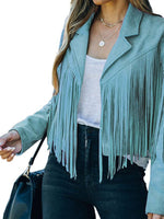 Women's Tassel Detail Suede Jacket