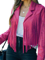 Women's Tassel Detail Suede Jacket