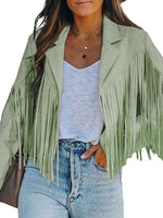 Women's Tassel Detail Suede Jacket
