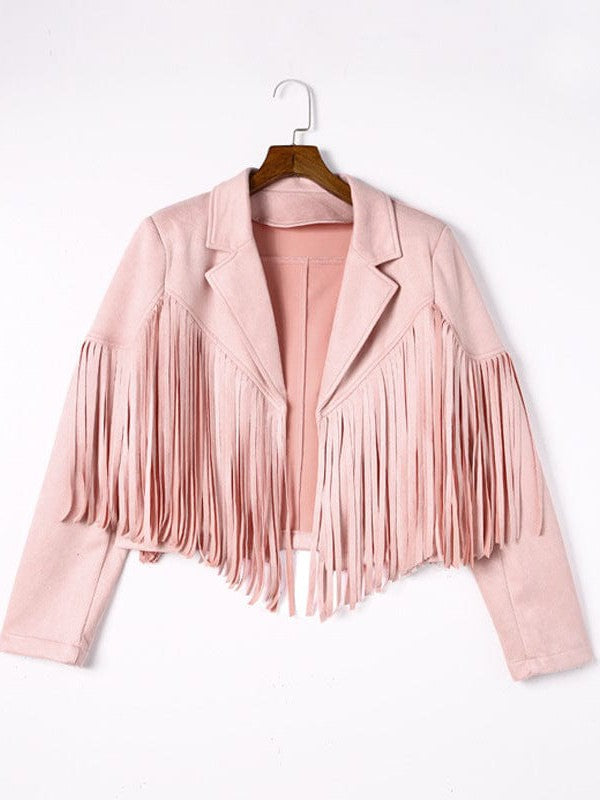 Women's Tassel Detail Suede Jacket