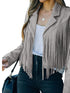 Women's Tassel Detail Suede Jacket