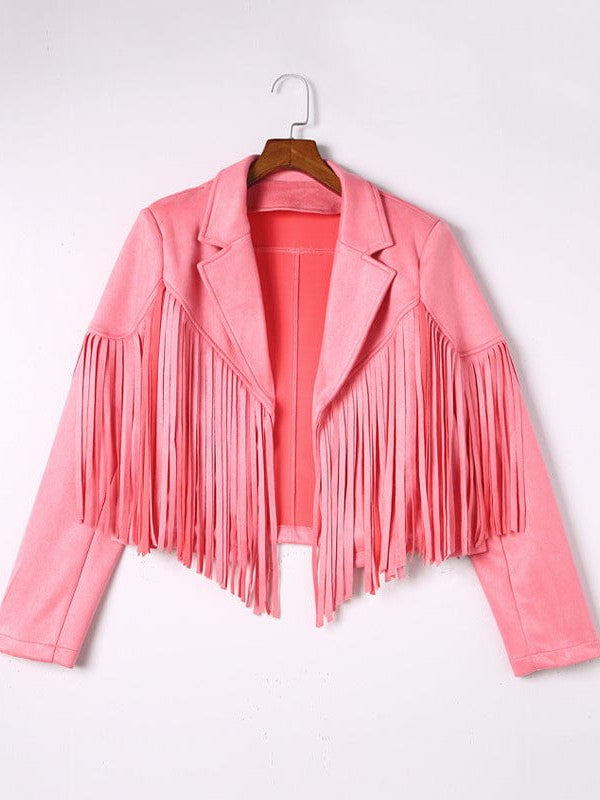 Women's Tassel Detail Suede Jacket