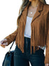 Women's Tassel Detail Suede Jacket