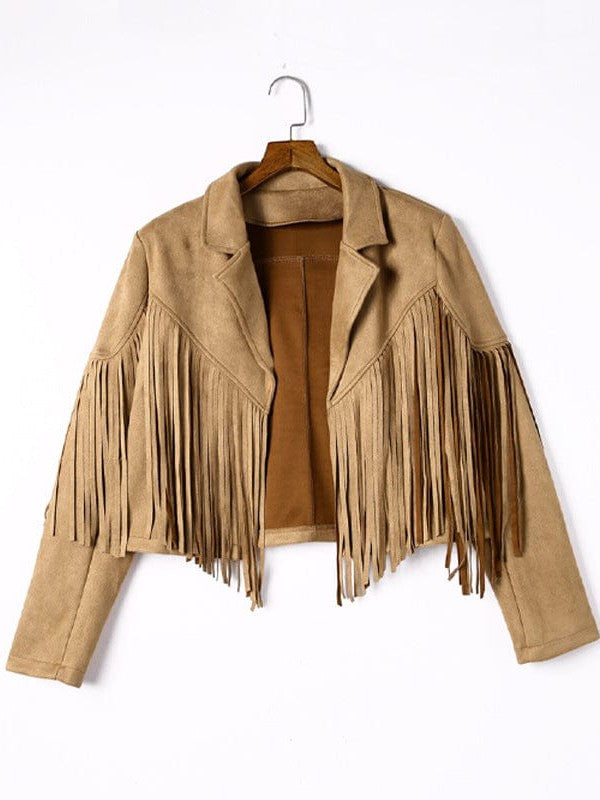 Women's Tassel Detail Suede Jacket