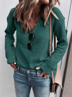 V-Neck Pullover Sweater