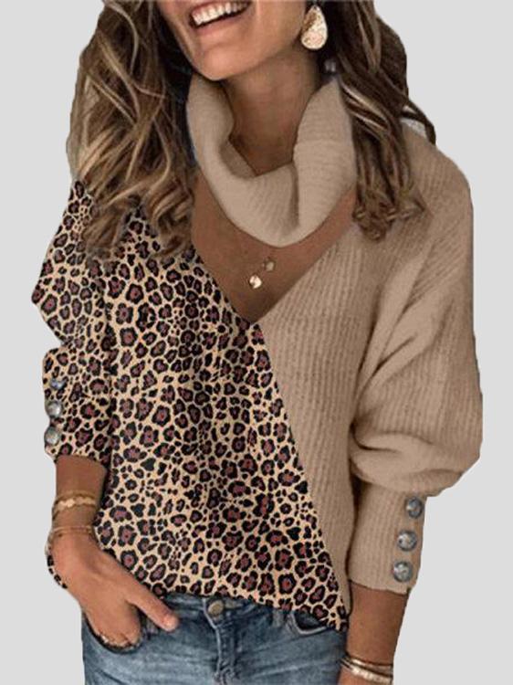 Long Sleeve Color Block Sweater with Lace Sleeves