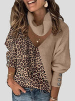 Long Sleeve Color Block Sweater with Lace Sleeves