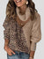Long Sleeve Color Block Sweater with Lace Sleeves