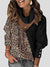 Long Sleeve Color Block Sweater with Lace Sleeves