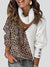 Long Sleeve Color Block Sweater with Lace Sleeves