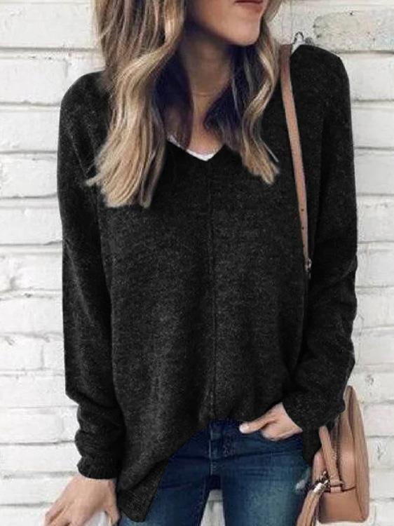 Women's Fall V-Neck Long Sleeve Tunic