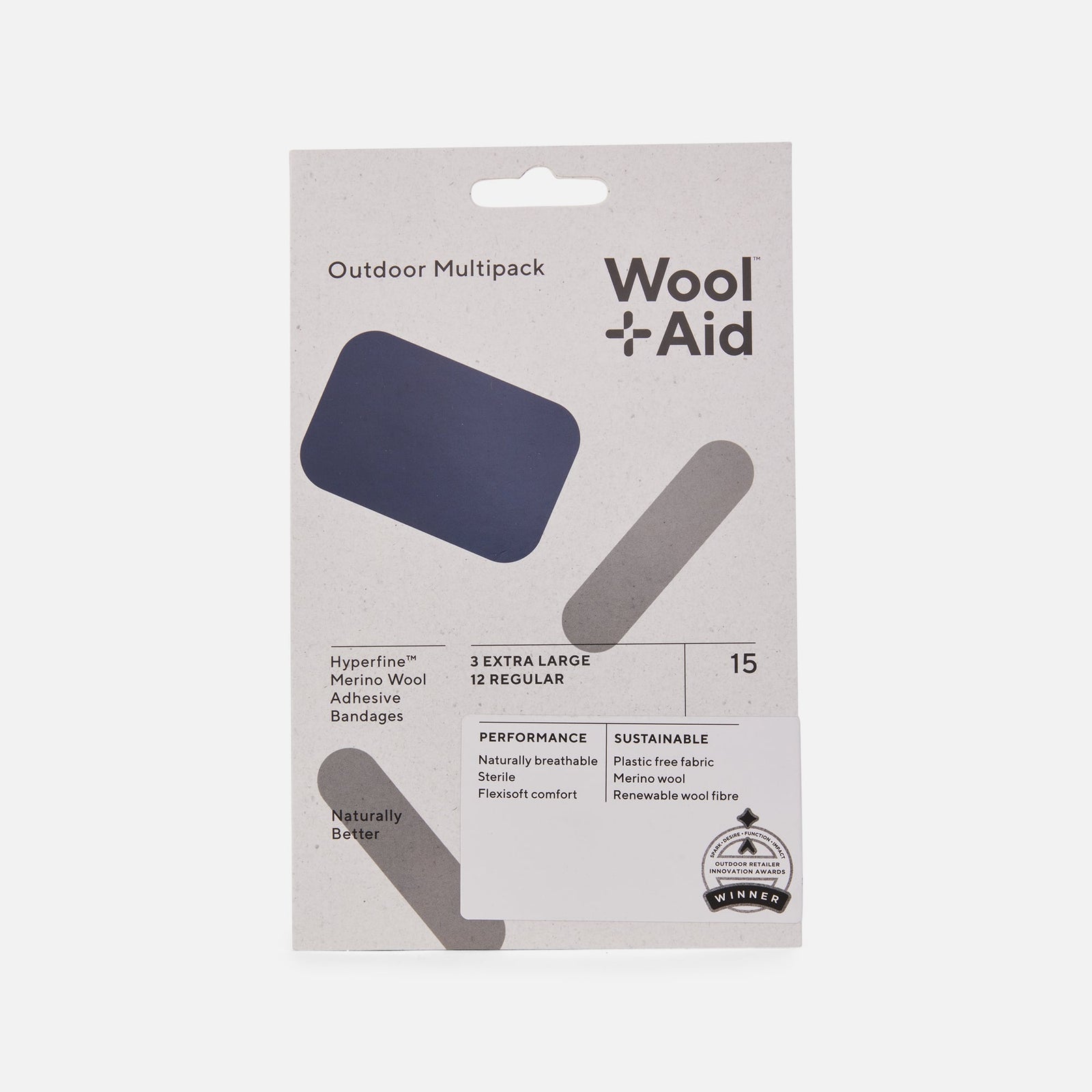Woolaid - Vendajes para exteriores, paquete de 15 (caja de 10) - Suministros de primeros auxilios