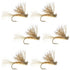 Tan X Caddis Emerging Caddis Adult Trout Dry Fly - 6 Flies Hook Size 18