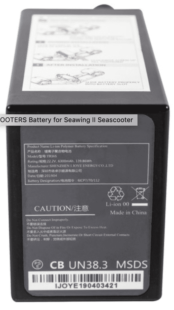 Replacement Battery For Yamaha Seawing Seascooter