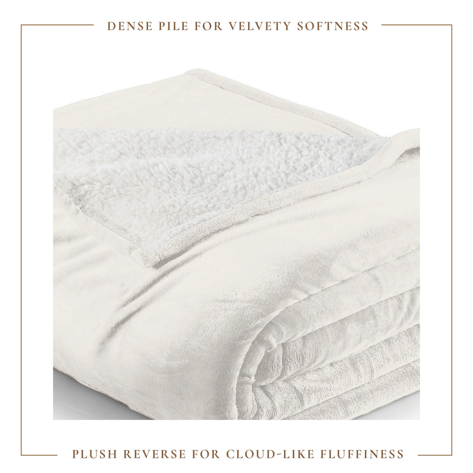 Velvet Plush Sherpa Bed Blanket - Sherpa Fleece Collection