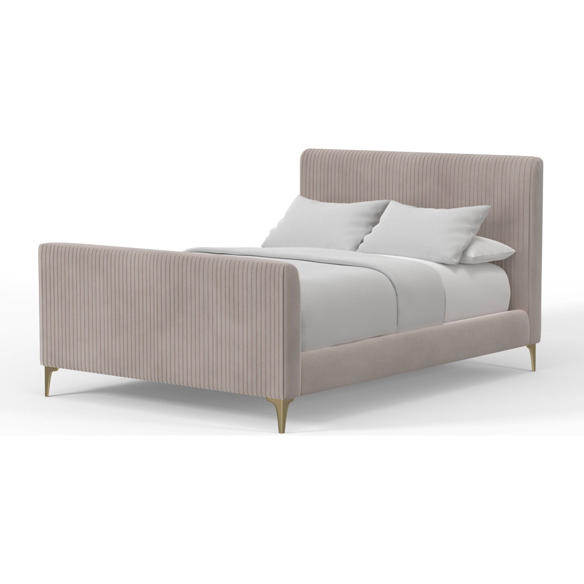 Cama de plataforma Zaldy, gris claro