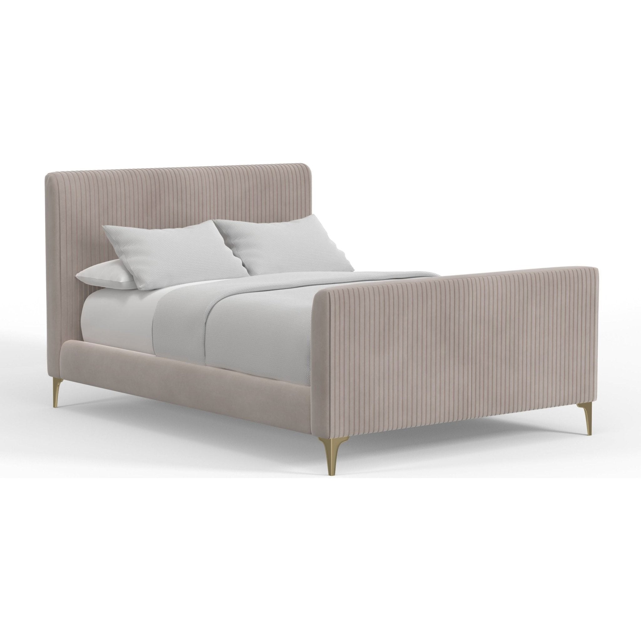 Cama de plataforma Zaldy, gris claro