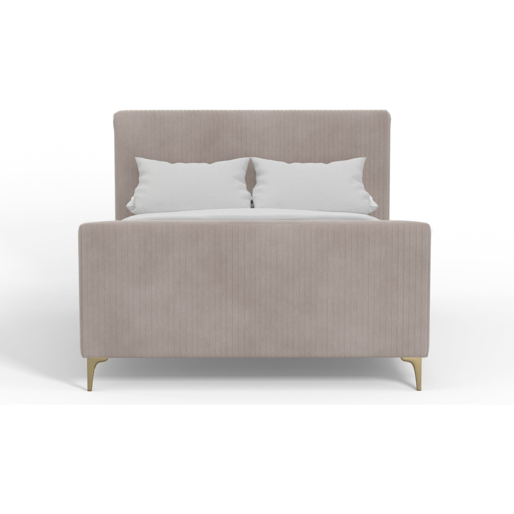 Cama de plataforma Zaldy, gris claro
