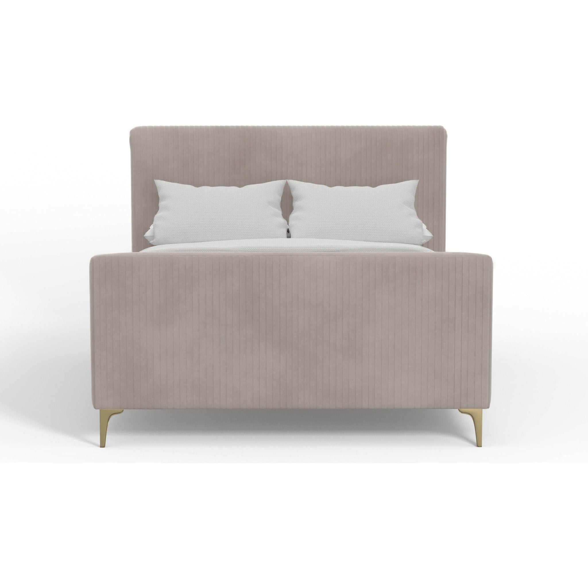 Zaldy Platform Bed, Light Grey