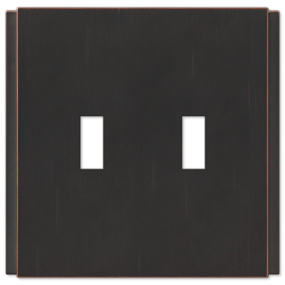Placa de pared de bronce envejecido sin tornillos Zen - 2 palancas
