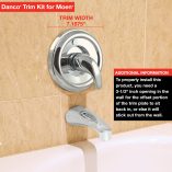 Danco10002 Tub/Shower Trim Kit for Moen in Brushed Nickel