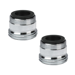Danco 10513P 15/16”- 27M or 55/64”- 27F X 3/4” GHTM Chrome Garden Hose Adapter (2-Pack)