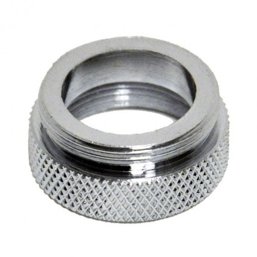Danco 10519 3/4 in.-27F x 55/64 in.-27M Chrome Male/Female Aerator Adapter for Kohler and Price-Pfister Faucets