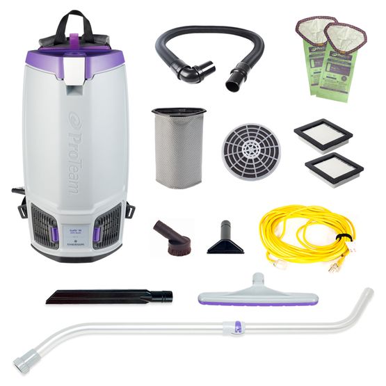 ProTeam 107688 GoFit 10, 10 qt. Backpack Vacuum with Xover Multi-Surface Telescoping Wand Tool Kit