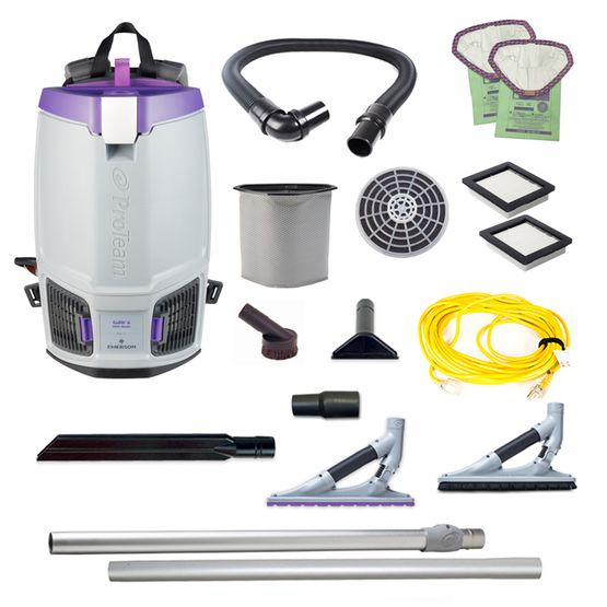 ProTeam 107699 GoFit 6, 6 qt. Backpack Vacuum with ProBlade Hard Surface & Carpet Tool Kit