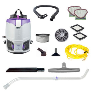 ProTeam 107738 GoFit 3, 3 qt. Backpack Vacuum with Xover Performance Telescoping Wand Tool Kit