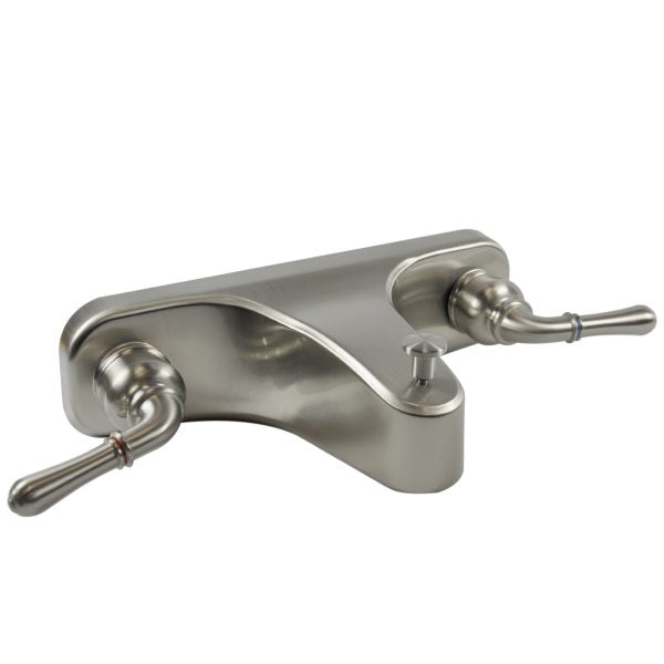 Danco 10883X 8 in. Mobile Home Center-Set Tub/Shower Faucet with Lever Handles in Brushed Nickel