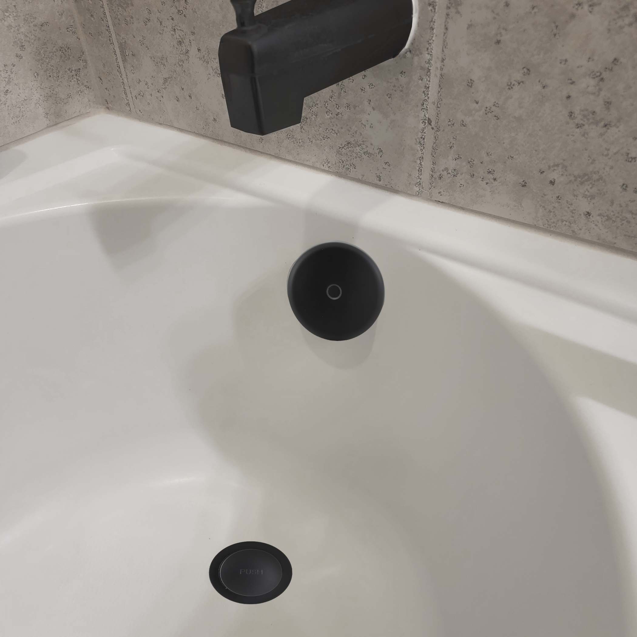Danco 11081 Touch-Toe Tub Drain Trim Kit with Overflow in Matte Black