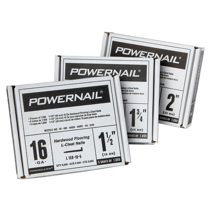 Powernail L-150165 1-1-2 Inch 16 GA. flooring nails (box of 5,000 nails)