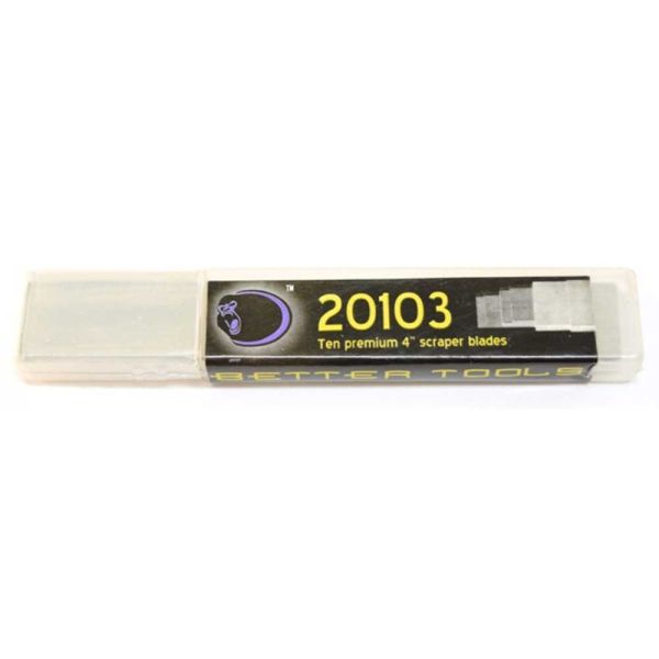 Better Tools 20103 Premium 4 Inch Scraper Blade, 100/Multipack