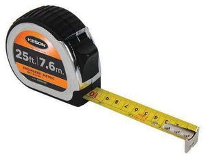 Keson PG10M25 25' x 1 inch Measuring Tape FT FT., 1-10, 1-100,and metric