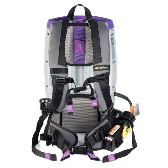 ProTeam 107706 GoFit 6 PLUS, 6 qt. Backpack Vacuum with Xover Multi-Surface Two-Piece Wand Tool Kit