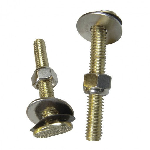 Danco 43805 5/16 in. x 3-1/2 in. Brass Closet Bolts with Nuts and Washers (2-Pack)