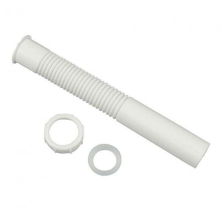 Danco 51068 1-1/2 in. X 12 in. Flexible Tailpiece Extension in White