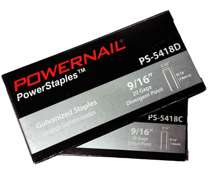Powernail PS-5418D 9-16" Chisel Point Carpet Staples (5,000-box)