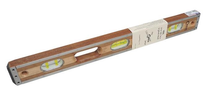 Marshalltown 24CLEVGRB 24" Crick 3 Piece Wood Level - Green Vials with Rubber Cushions